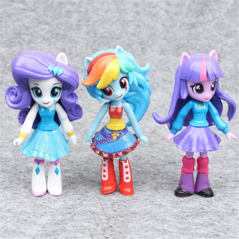 9PCS Equestria Girl Figures Monster High Dolls Toys Set Kids Gift