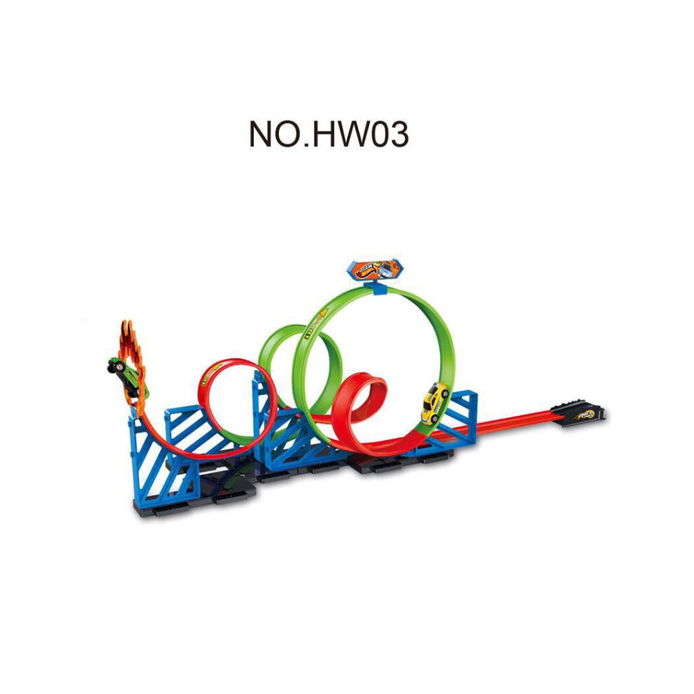 (HW06 Catapult rail car) Stitching Track Racing Model Ejection Rebound Fun