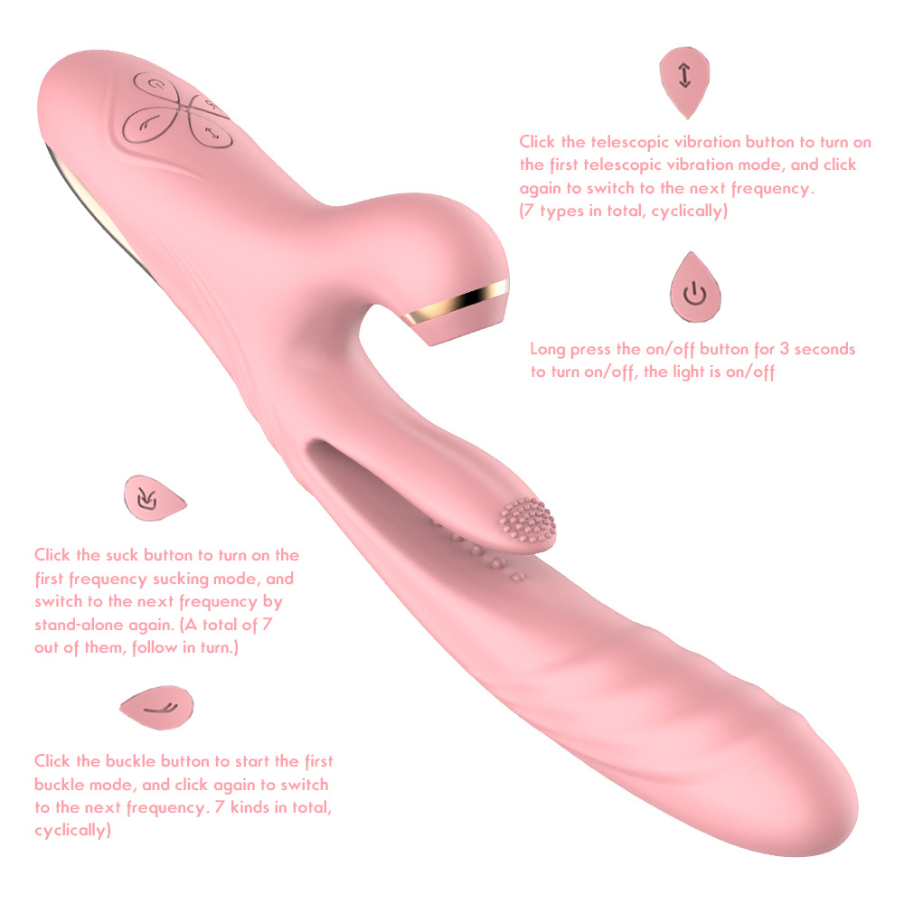 Thrusting Rabbit Vibrators Clitoral Sucking Adult Sex Toys for Woman Clitoral Stimulator Vibrating Dildo G Spot Bullet Sucker Anal Toy for Men Women Couples