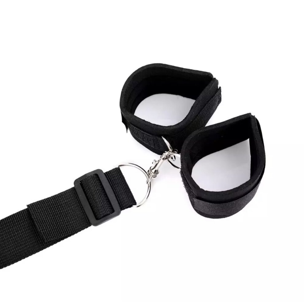 Bondage Restraint Back Handcuffs Adult Products BDSM Sex Toys with Mouth Gag and Nipple Clamps Beginner Couple SM Sex Game Device Gift for Lover