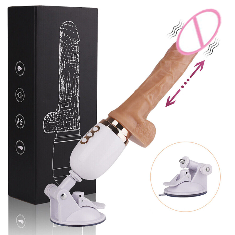 Automatic Thrusting Dildo Vibrator Masturbator Sex Machine Gun Sex Toy G-Spot Massager for Women Wireless Remote Control Hands-Free Heating with Strong Suction Cup