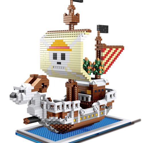 One Piece Going Merry Building Blocks Puzzle Figures ​Brick Toys