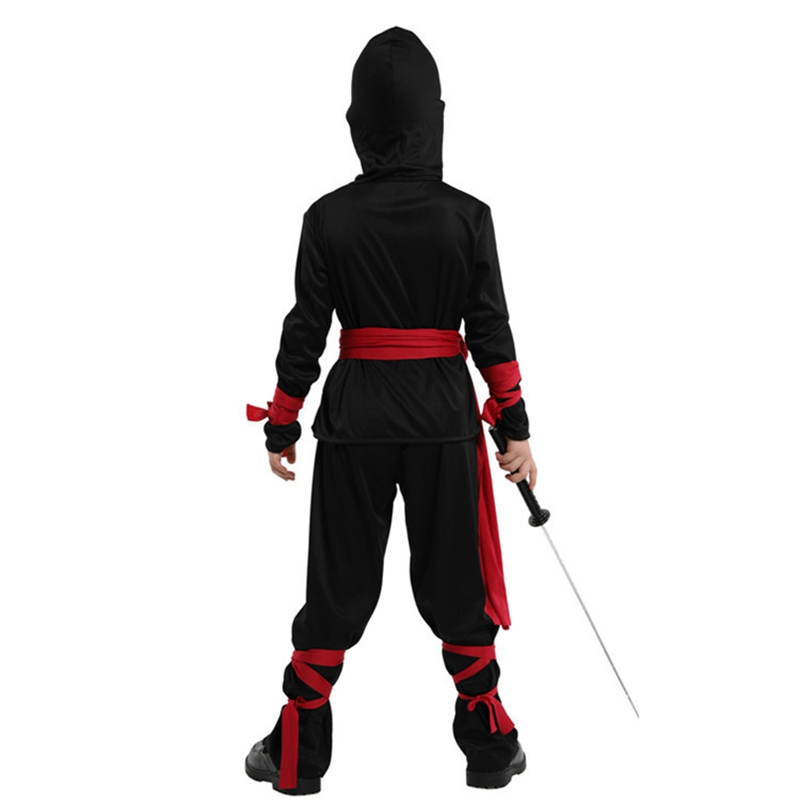 (110~120cm) Skeleton Bone Ninja Costume for Kids Boy Halloween CosplayBest Children Gifts