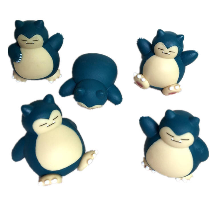 Pokemon Action Figures Toy Snorlax Character Collectible Anime PVC Figure Decoration Model Toys Kids Christmas Gift 5Pcs Set