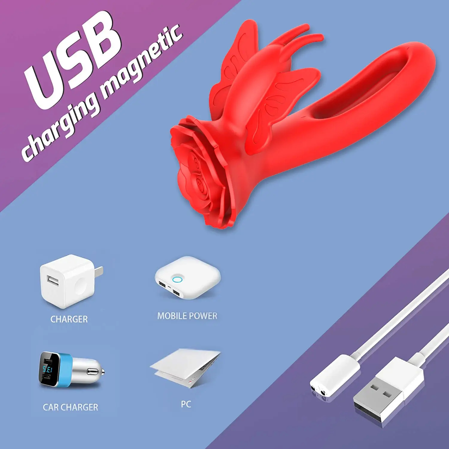 (Red) Wearable Vibrator Adult Sex Toys for Women G Spot Vibrators Nipples Anal Sex Toys