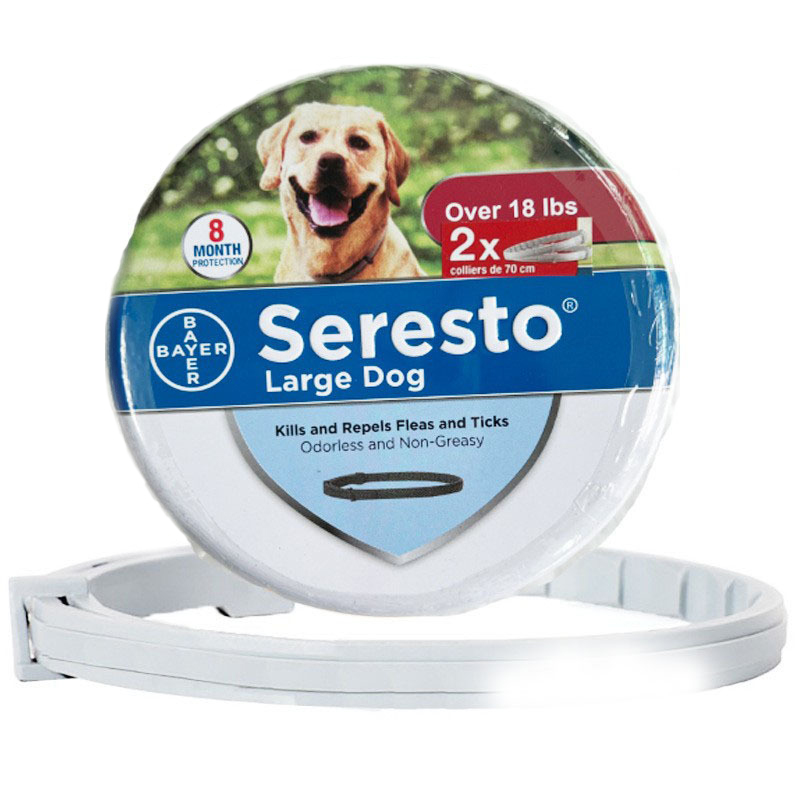 (For Large Dog 70cm) Seresto Flea and Tick Collar Adjustable Anti-Flea Neck Collars 2PCS Set for Pet Large Small Dogs Cats Protection