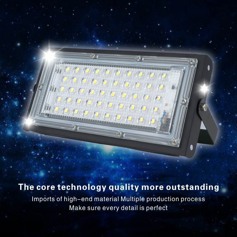 (Cool White) 2x LED Floodlight 50W Waterproof Outdoor Security Lights Garden Light