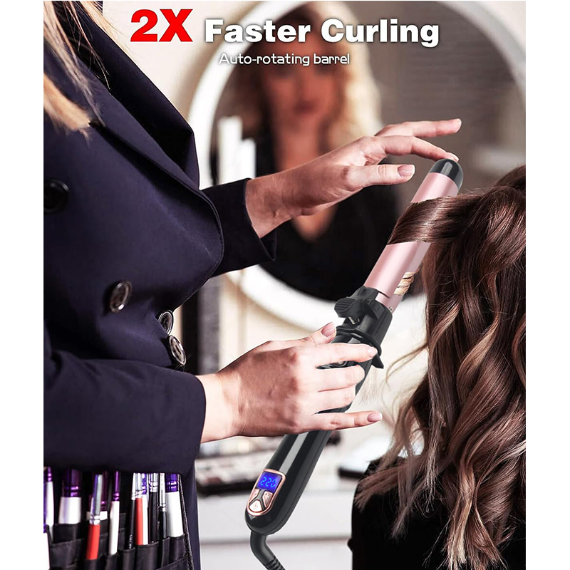28MM Curling Iron with LCD Display Large Barrel Beach Hair Waver Curling Wand for Waves Gift for Women