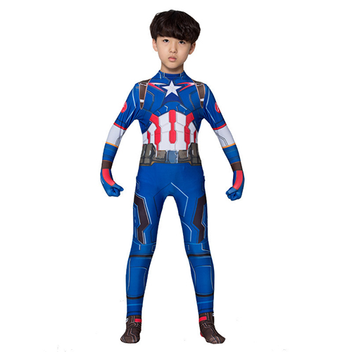 Captain America Kids Costume Avengers Superhero Suit for Boys Girls Outfit Perfect for Halloween Cosplay Marvel Superhero Themed Parties