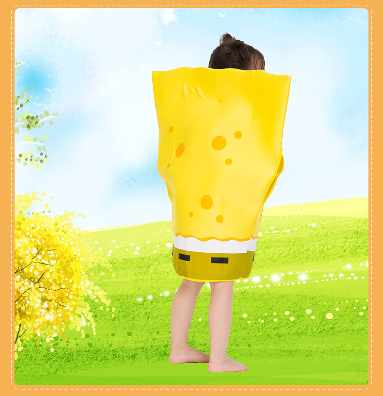(Type A) Boy Sea Animal Starfish Sea Sponge Halloween Book Week Fancy Dress Up Outfit Girl Yellow Cute Spongia Child Costume