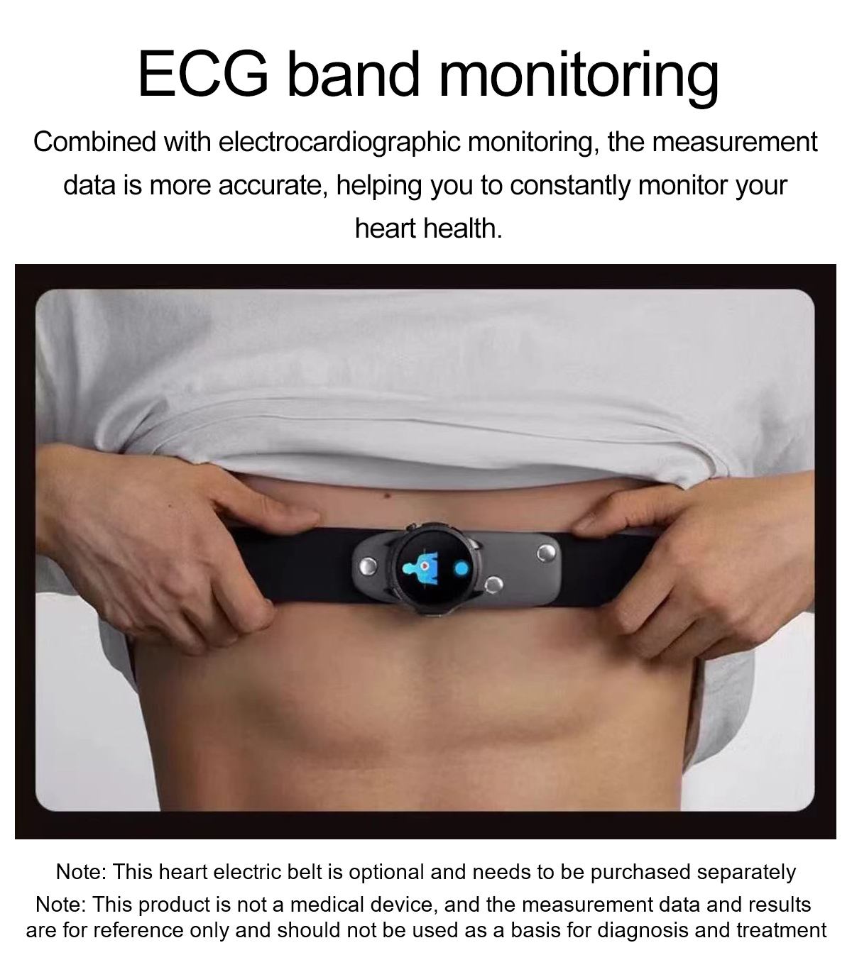 (Black Silicone	) Smart Watch Pulse Therapy Massage CES Sleep Aid ECG Blood Pressure Health Monitoring Bluetooth Call Outdoor Sport Fitness Tracker Men Women Smartwatch