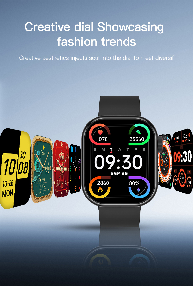 Smartwatch for Men Women 2 Inch Bluetooth Call Smart Watch Outdoor Sport Fitness Tracker Heart Rate Real Time Monitor Waterproof