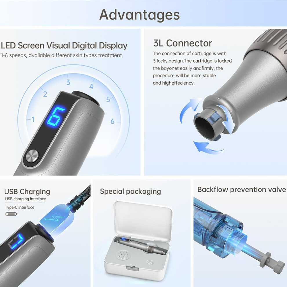 (M8S with 10Pcs Nano S) Dr.pen Ultima M8s Professional Microneedle Micro Needle Scar Acne Removal Mts Derma Pen Microneedling With 12pcs Cartridges Skin Care Beauty Device
