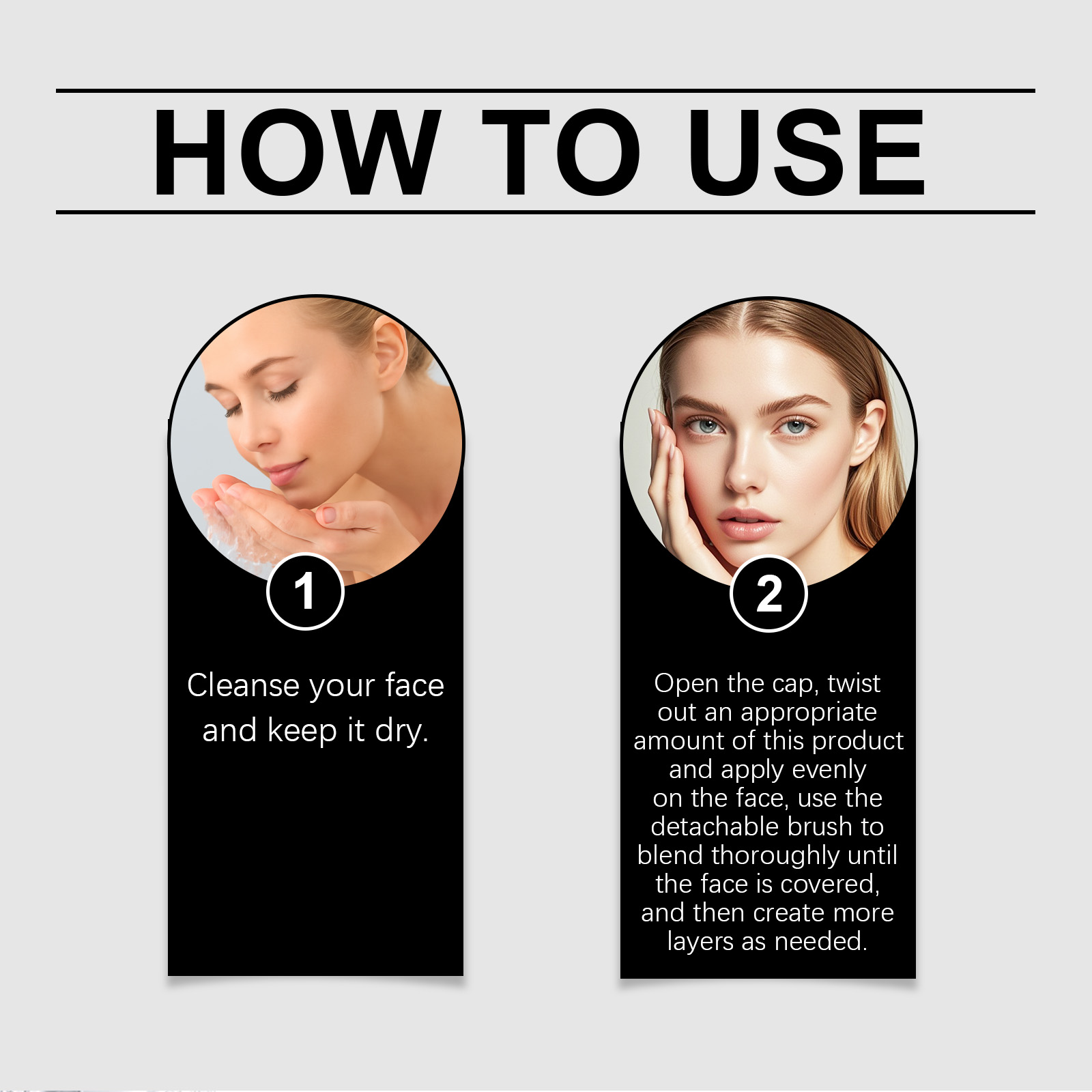 2 in 1 Color Changing Foundation Stick Smart Shade Adjusting Lightweight Creamy Formula Natural Matte Finish Buildable Coverage