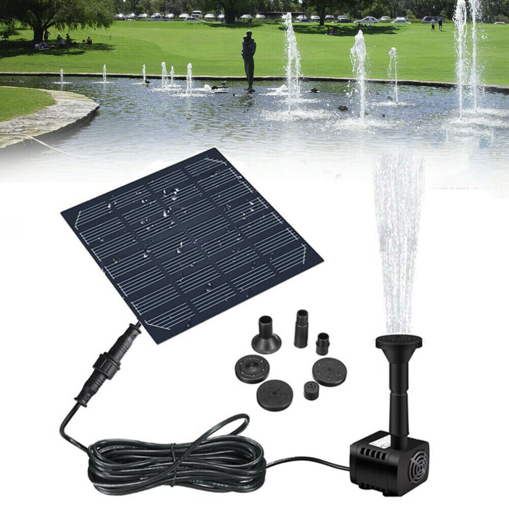 Solar Powered Fountain Pump, Solar Fountain for Birdbath 1.4W