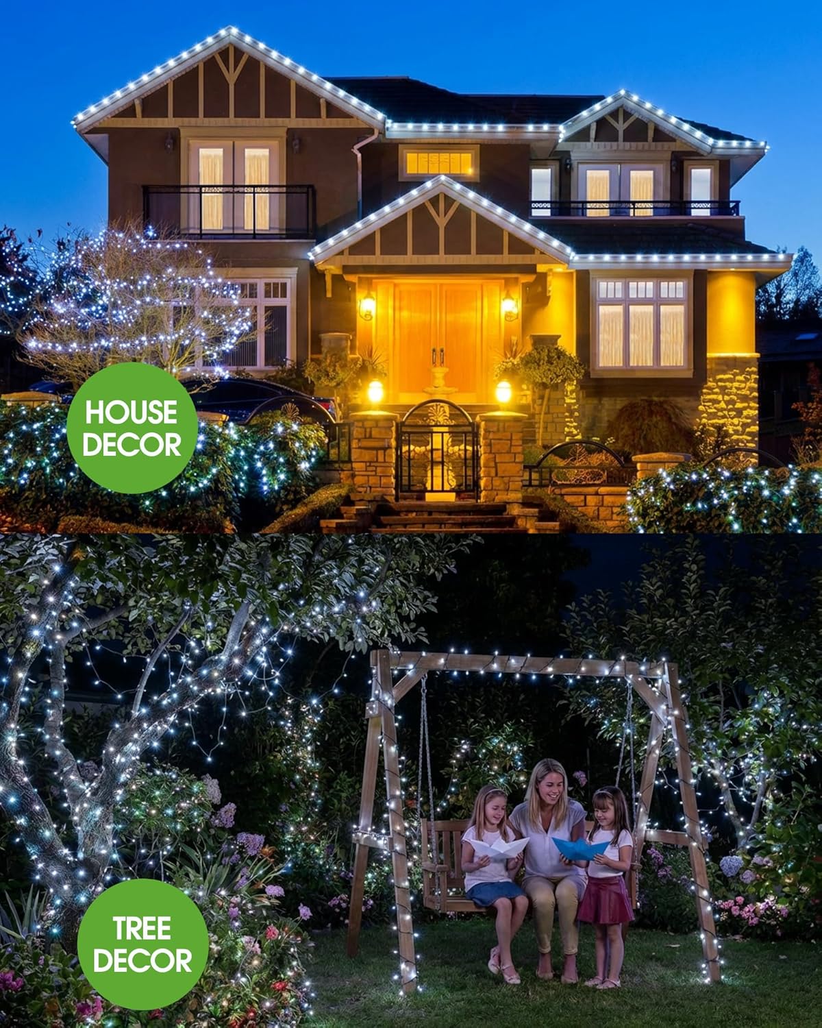 (Multicolor) Solar Lights Outdoor Garden - 20m 200LEDs Solar Powered Waterproof Multicolor Fairy Lights with 8 Modes, Upgrated Large-Capacity Outside Decorative String Light