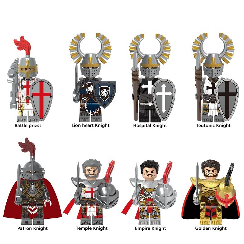 (Soldiers A) Medieval Knights Toys Dragon Soldiers Building Blocks Castles Mini Figures Fits Lego for Kids
