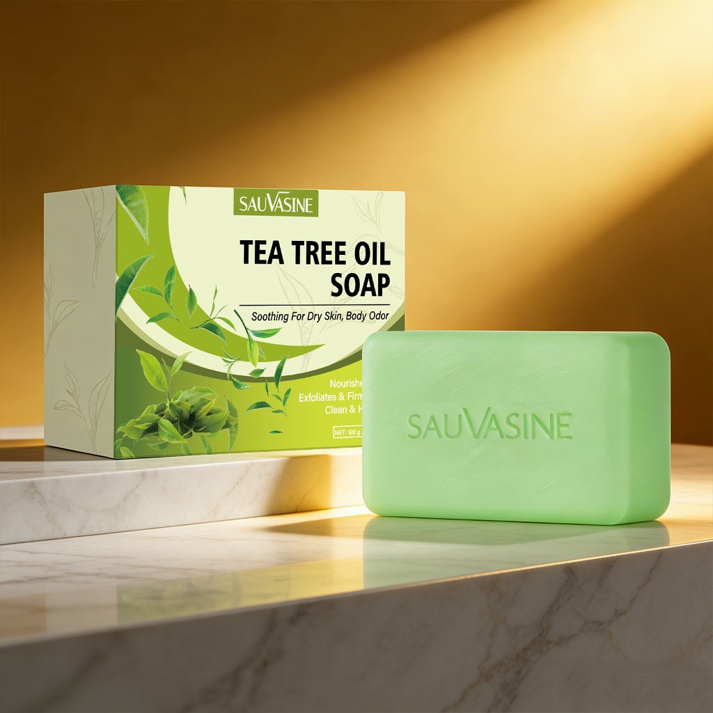 Tea Tree Oil Soap For Gentle Cleansing Purifying And Skin Soothing Daily Handmade Bath Bar 100g