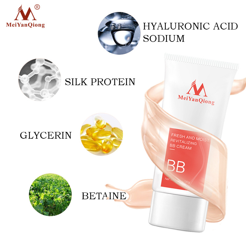 Bright White BB Cream Lightweight Hydrating Protective Makeup Base For Even Skin Tone Daily Wear