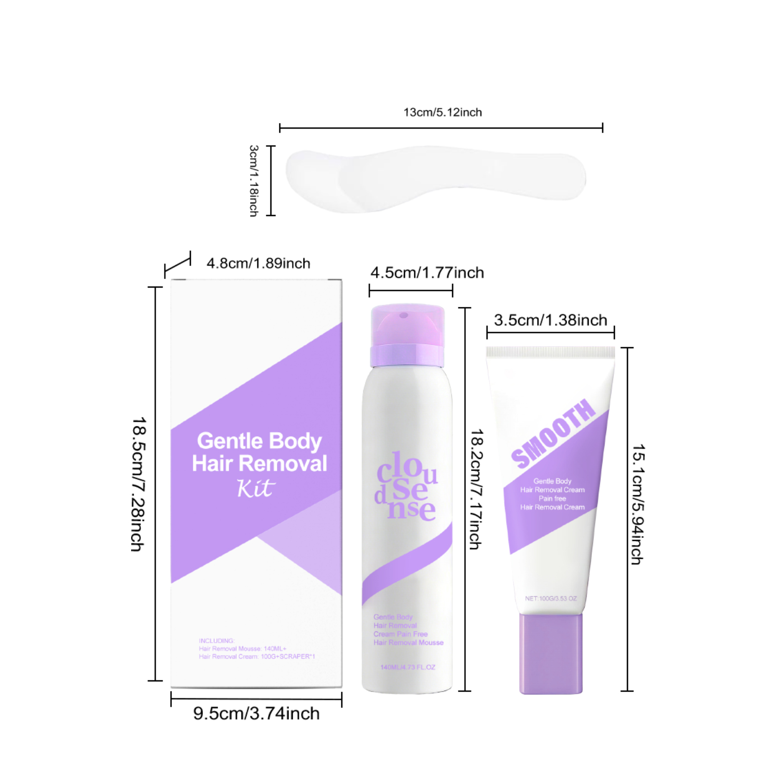 Mild Depilation Kit Gentle Care Smooth Hair Removal Silky Delicate Hydrated Skin Fresh Comfort Convenient Daily Use