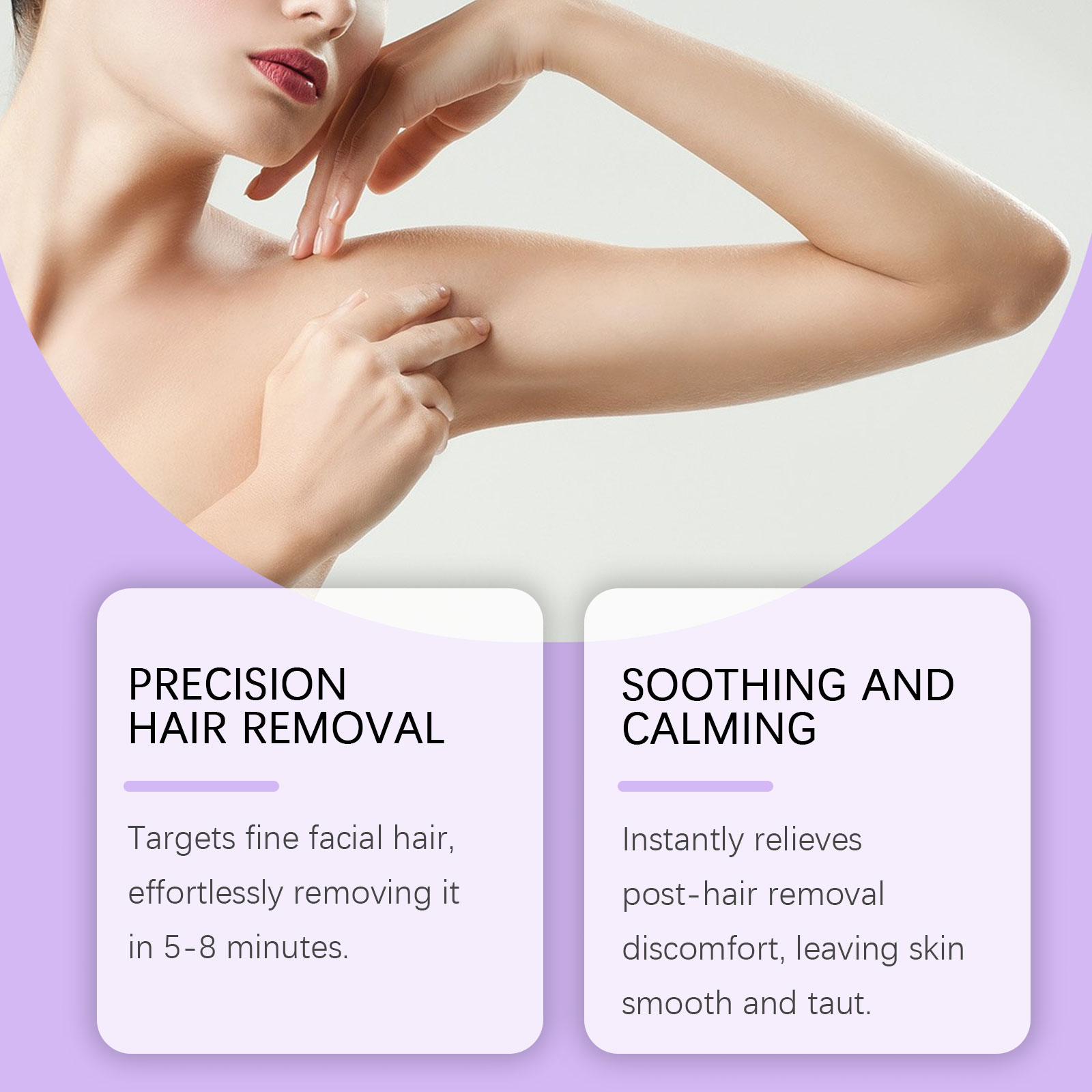 Mild Depilation Kit Gentle Care Smooth Hair Removal Silky Delicate Hydrated Skin Fresh Comfort Convenient Daily Use
