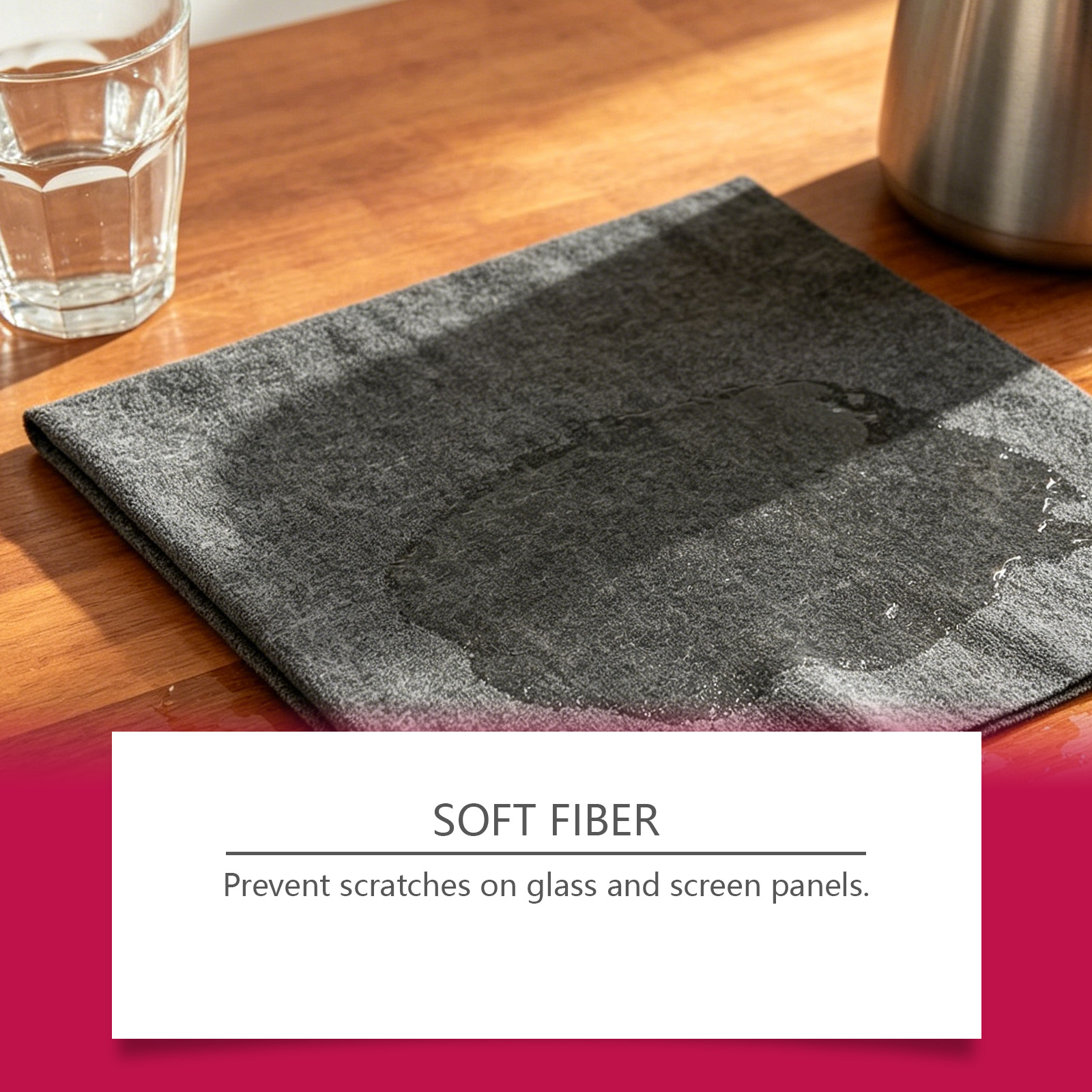 Microfiber Cleaning Cloth Water Absorbent Lint Free Kitchen Household Glass Car Multi Purpose Wiping Rag