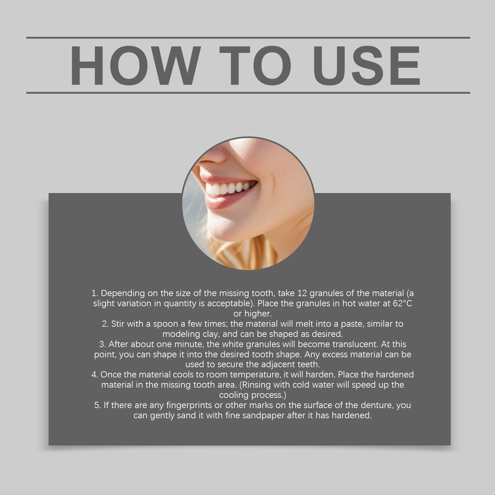Temporary Shaping Dental Gum Comfortable Natural Fitting Convenient Modifying Beautiful Daily Tooth Smile Repair Fill Material