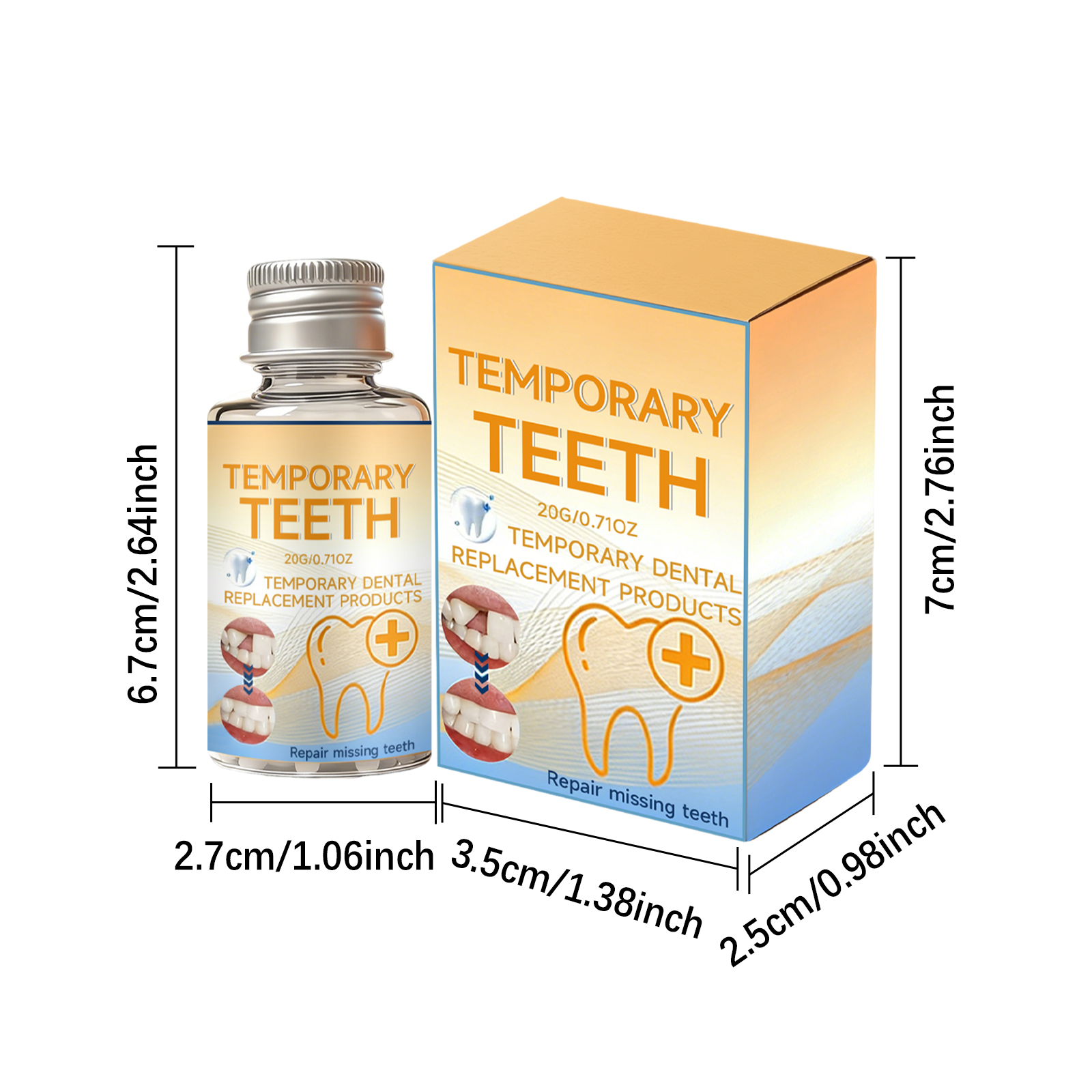 Temporary Shaping Dental Gum Comfortable Natural Fitting Convenient Modifying Beautiful Daily Tooth Smile Repair Fill Material