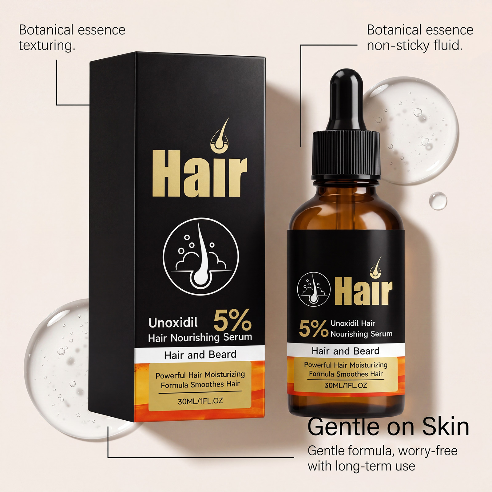 Hair Care Essence Light Texture Non Greasy Fresh Refreshing Daily Portable Full Body Fur Repair Serum