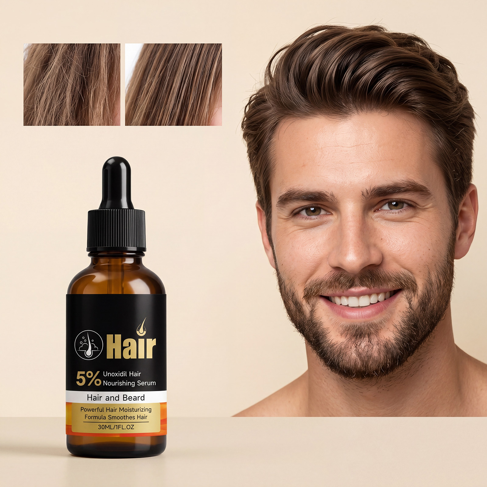Hair Care Essence Light Texture Non Greasy Fresh Refreshing Daily Portable Full Body Fur Repair Serum