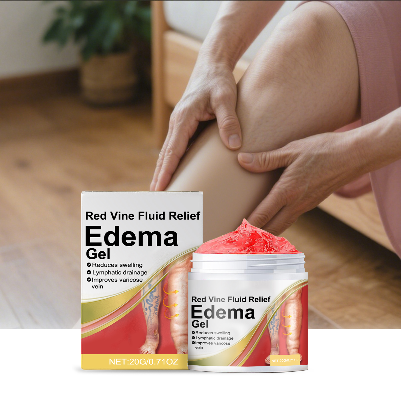 Leg Care Gel Mild Massage Texture Light Daily Smoothen Delicate Skin Relieve Tight Leg Discomfort