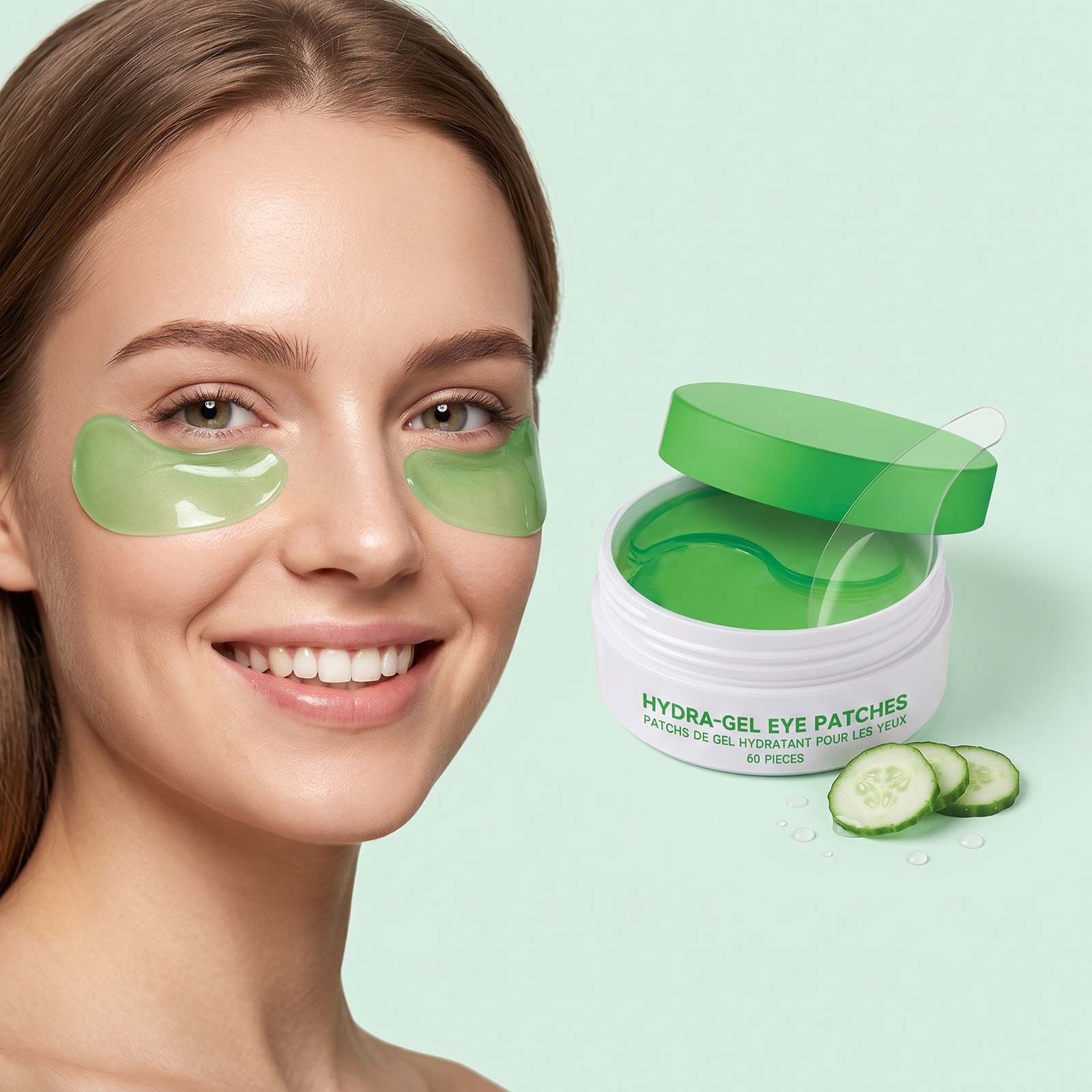 Moisturizing Gel Eye Mask Thin Light Close Fit Skin Friendly Mild Soft Hydrating Care Eye Surround Skin
