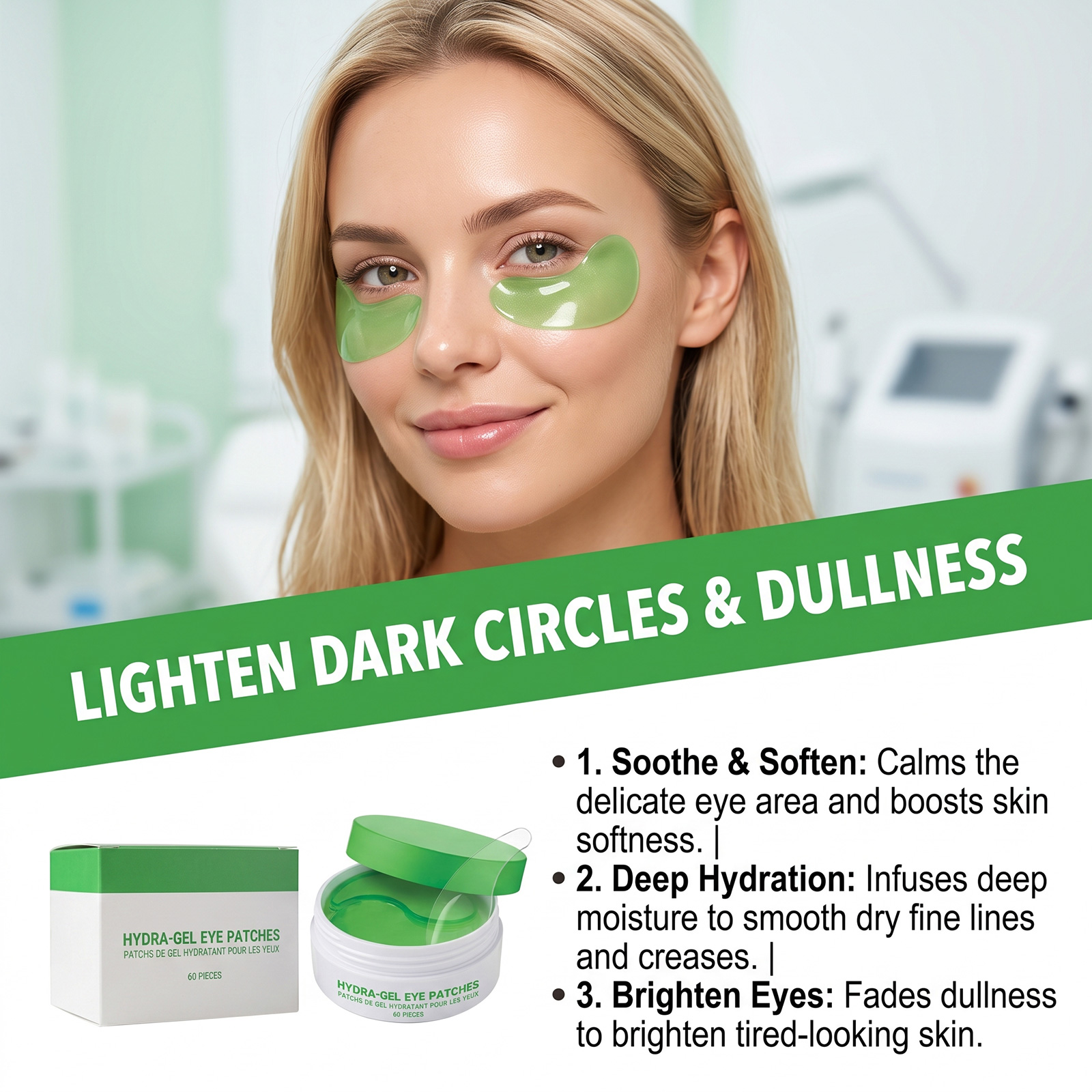 Moisturizing Gel Eye Mask Thin Light Close Fit Skin Friendly Mild Soft Hydrating Care Eye Surround Skin