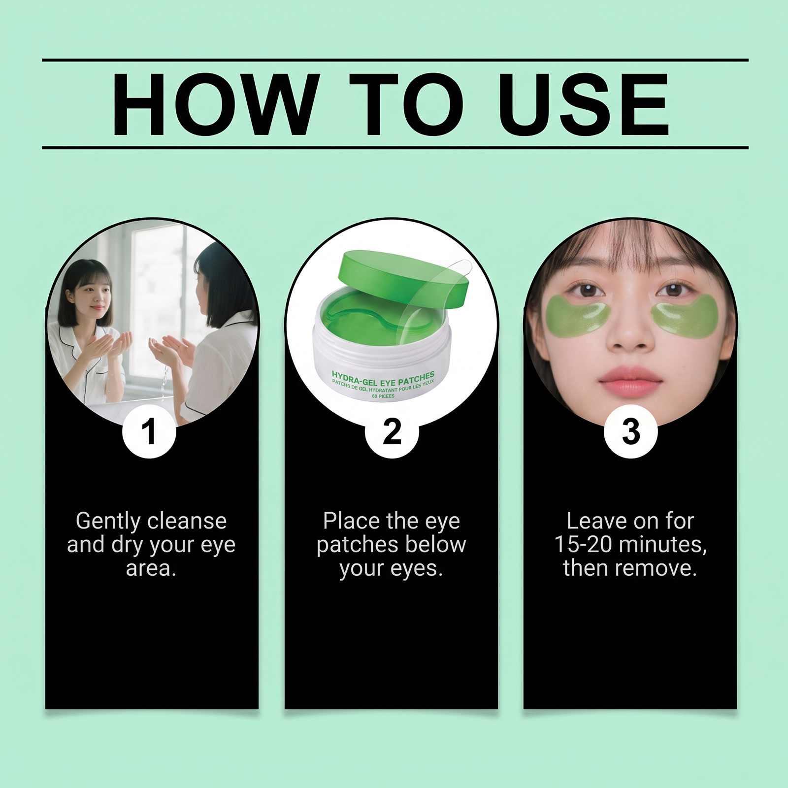 Moisturizing Gel Eye Mask Thin Light Close Fit Skin Friendly Mild Soft Hydrating Care Eye Surround Skin