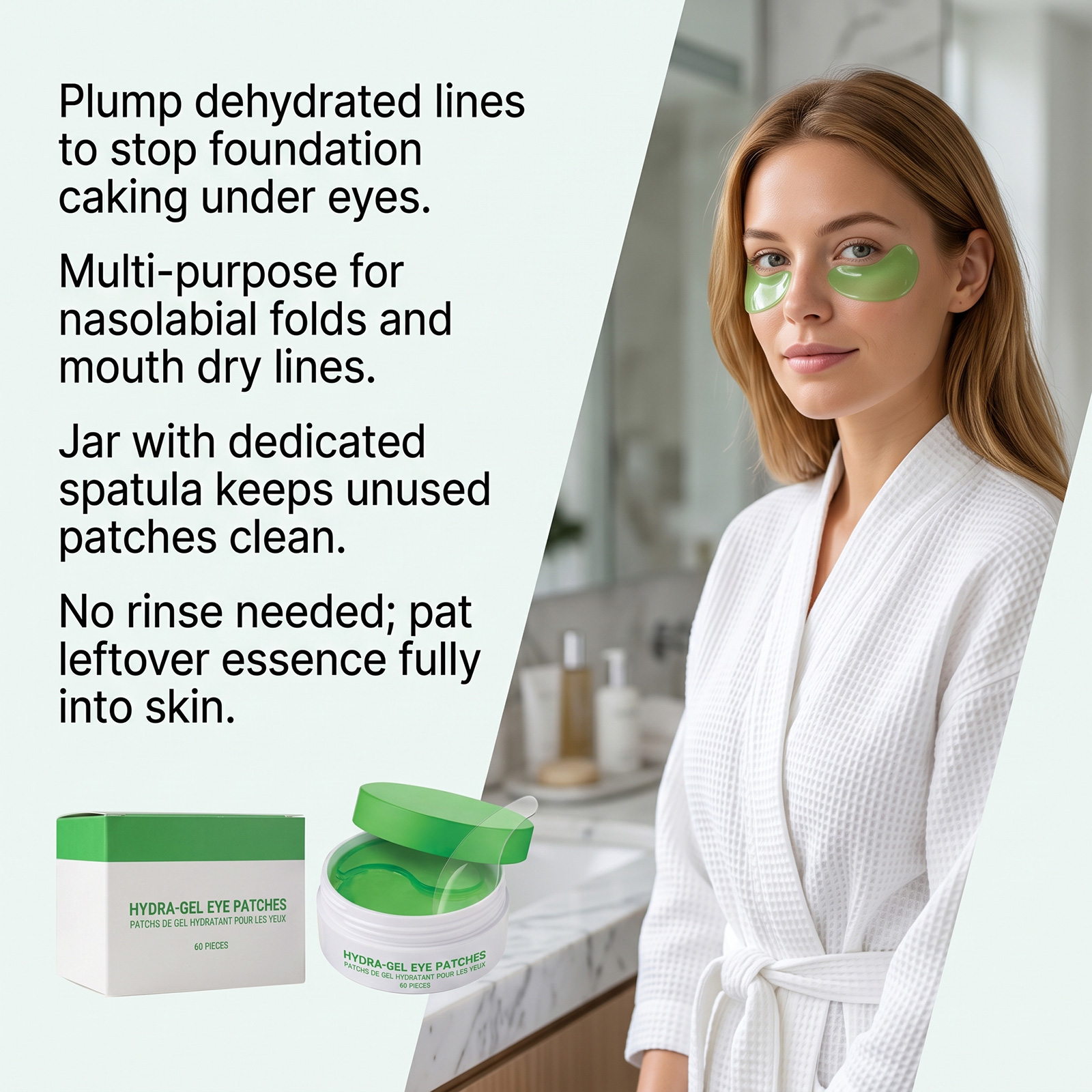 Moisturizing Gel Eye Mask Thin Light Close Fit Skin Friendly Mild Soft Hydrating Care Eye Surround Skin
