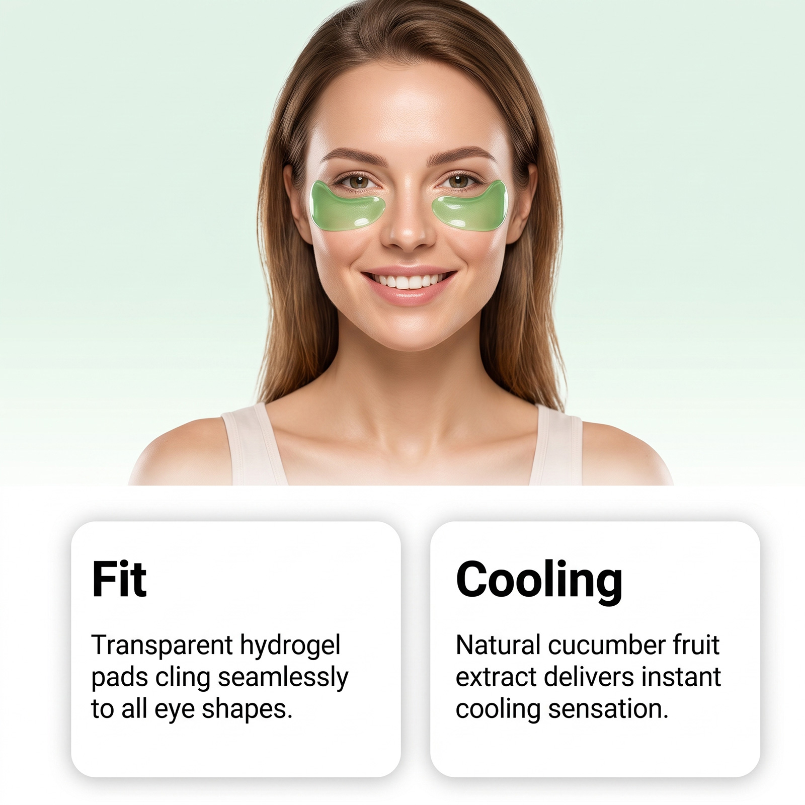 Moisturizing Gel Eye Mask Thin Light Close Fit Skin Friendly Mild Soft Hydrating Care Eye Surround Skin