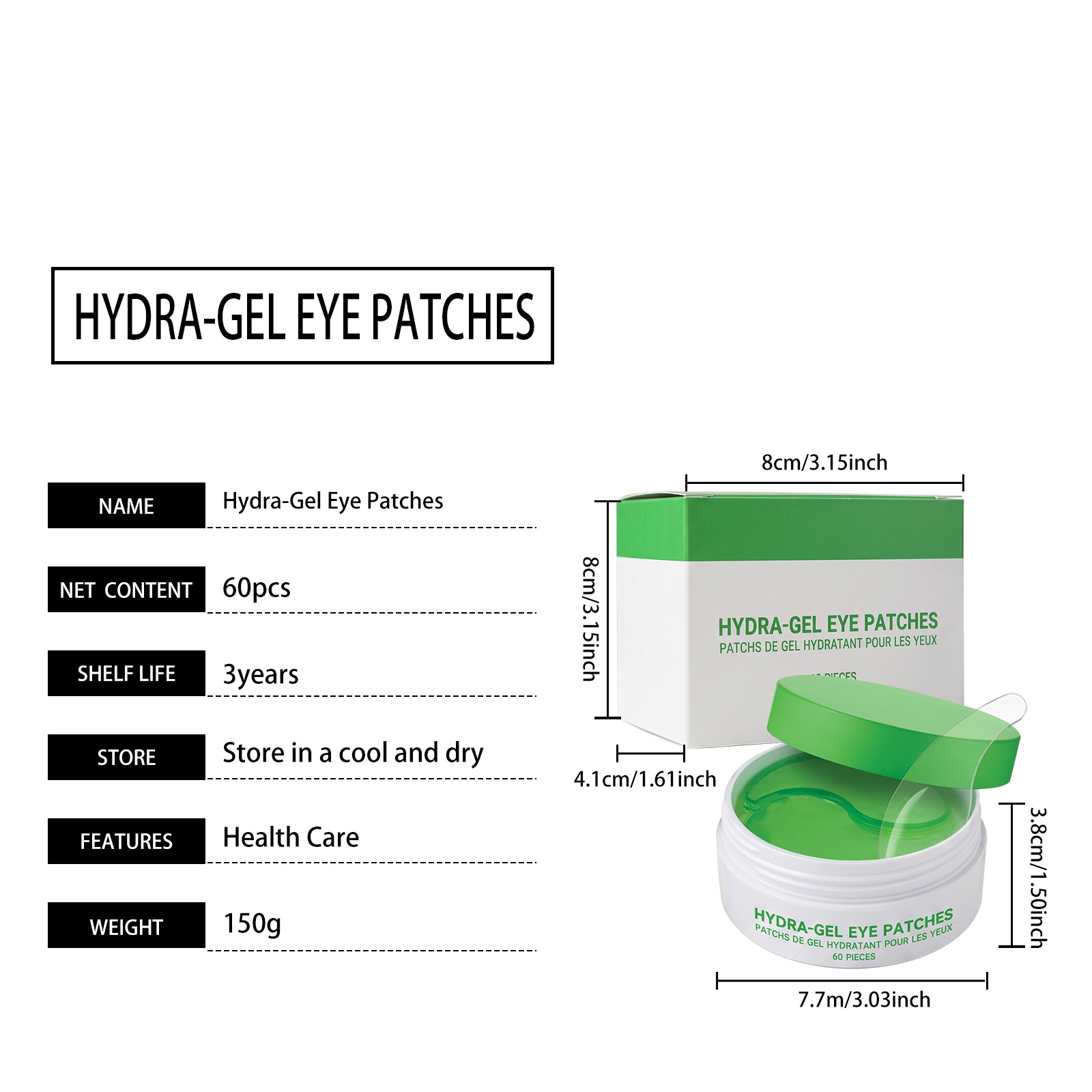 Moisturizing Gel Eye Mask Thin Light Close Fit Skin Friendly Mild Soft Hydrating Care Eye Surround Skin