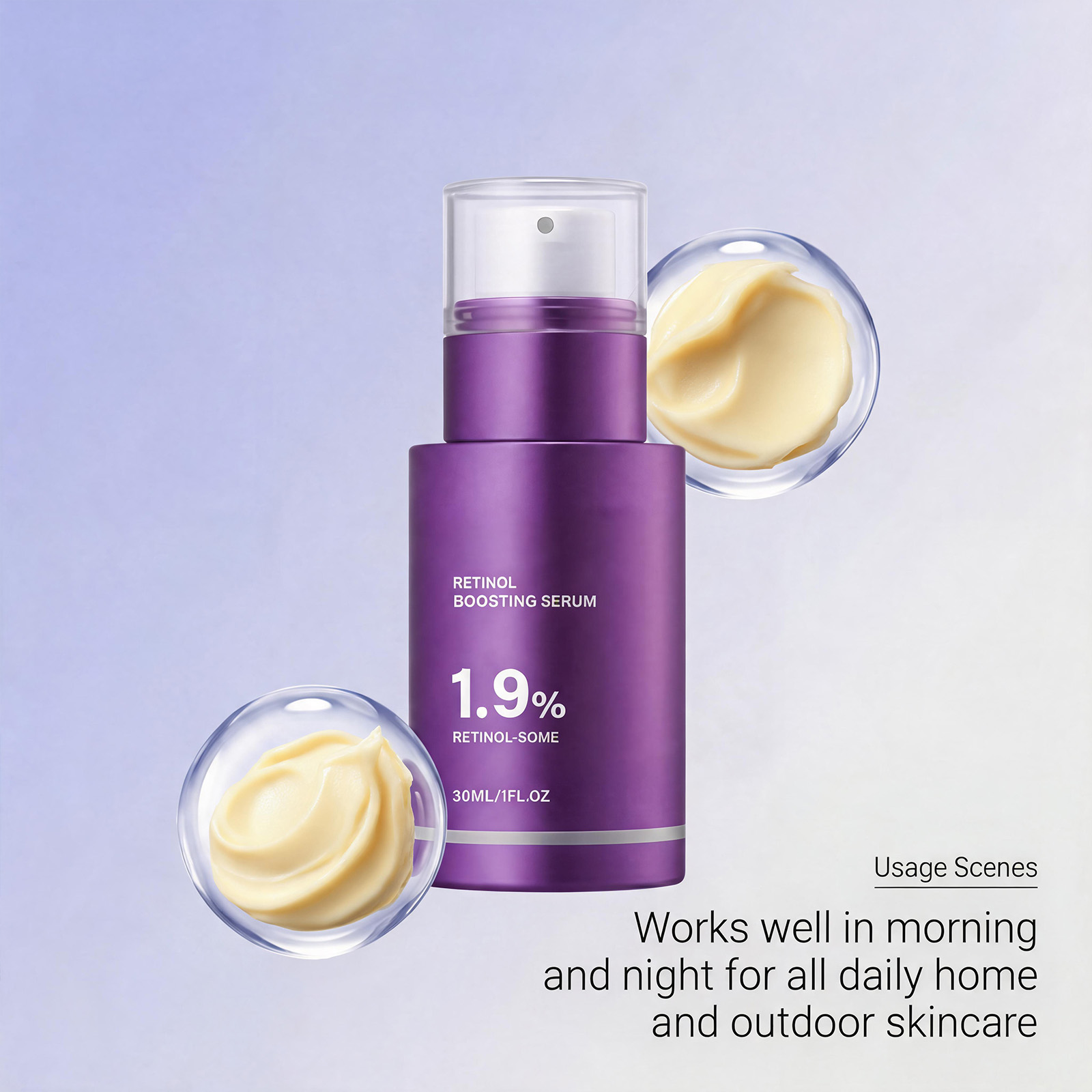 Retinol Revitalizing Serum Mild Hydrating Moisturizing Delicate Nourishing Light Non Greasy Daily Compact Skin Care Essence
