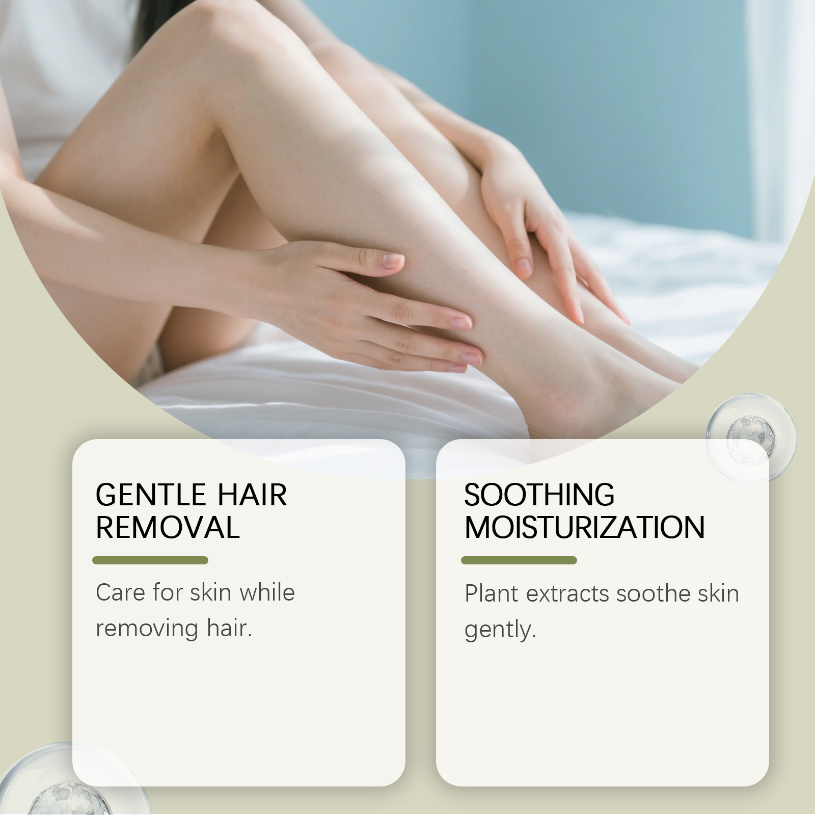 Mild Hair Removal Cream Delicate Portable Skin Care Soft Smooth Daily Body Cleansing
