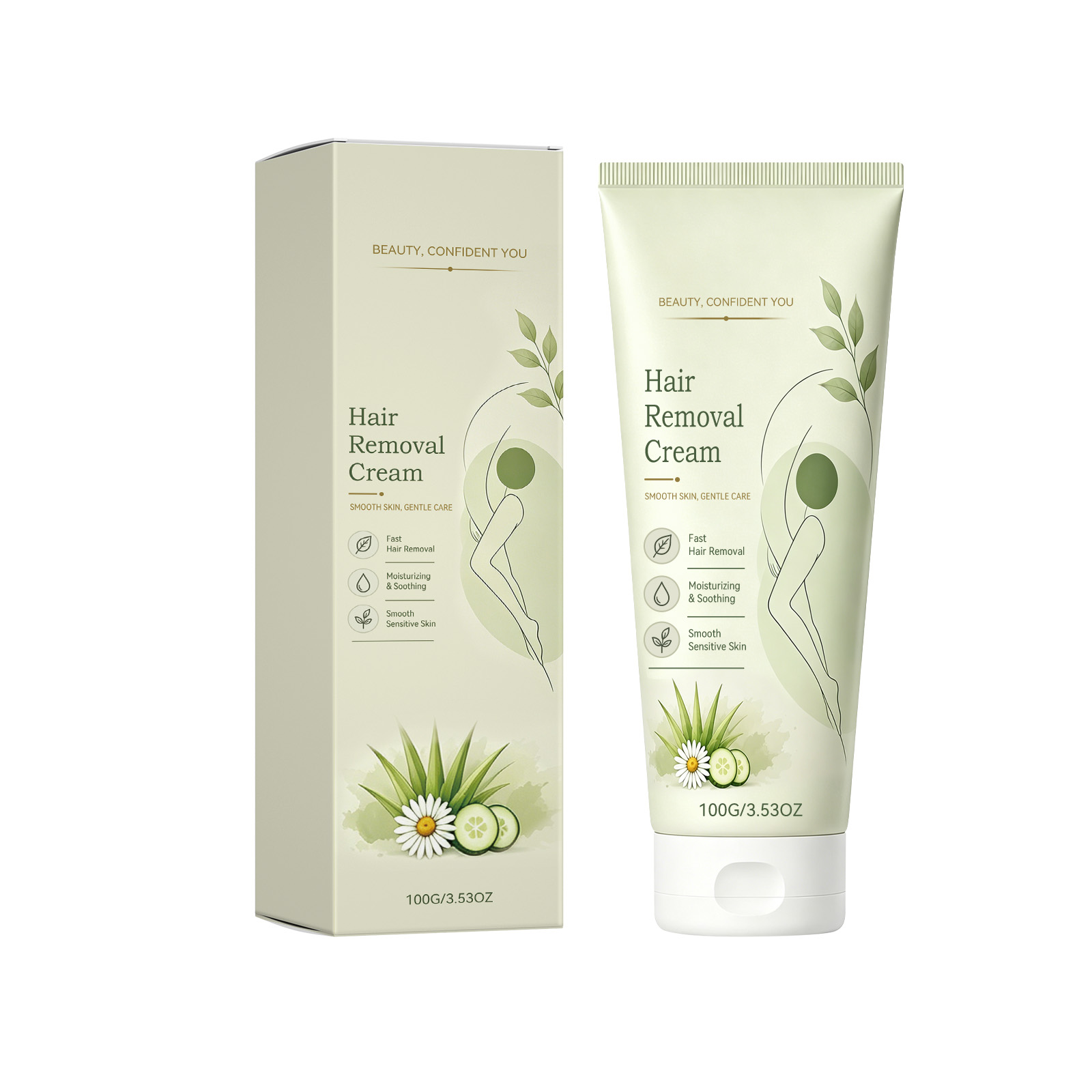Mild Hair Removal Cream Delicate Portable Skin Care Soft Smooth Daily Body Cleansing