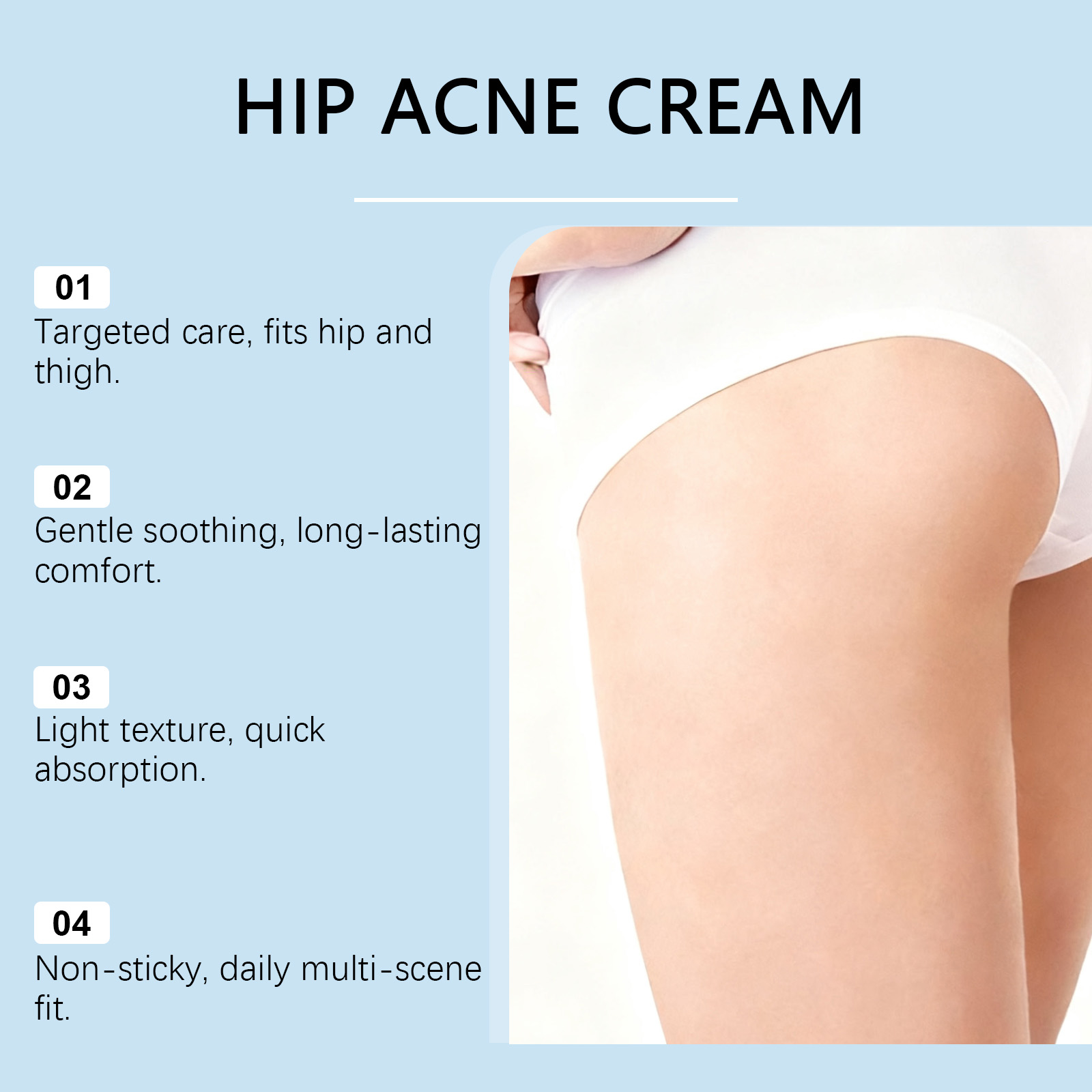 Buttocks Care Cream Daily Mild Nourish Body Skin Outline Refreshing Absorb Plumping Lotion