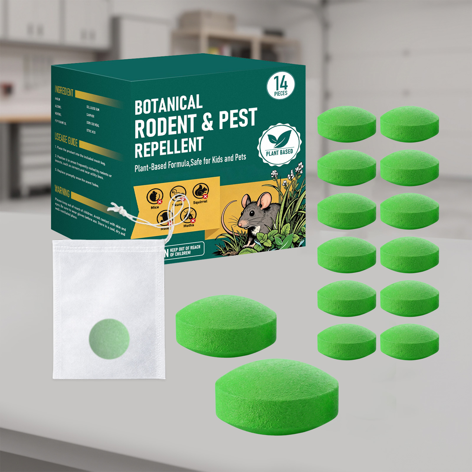 Insect Rat Repellent Pills Daily Indoor Outdoor Convenient Smell Drive Pest Anti Gnaw Repellent Pellets