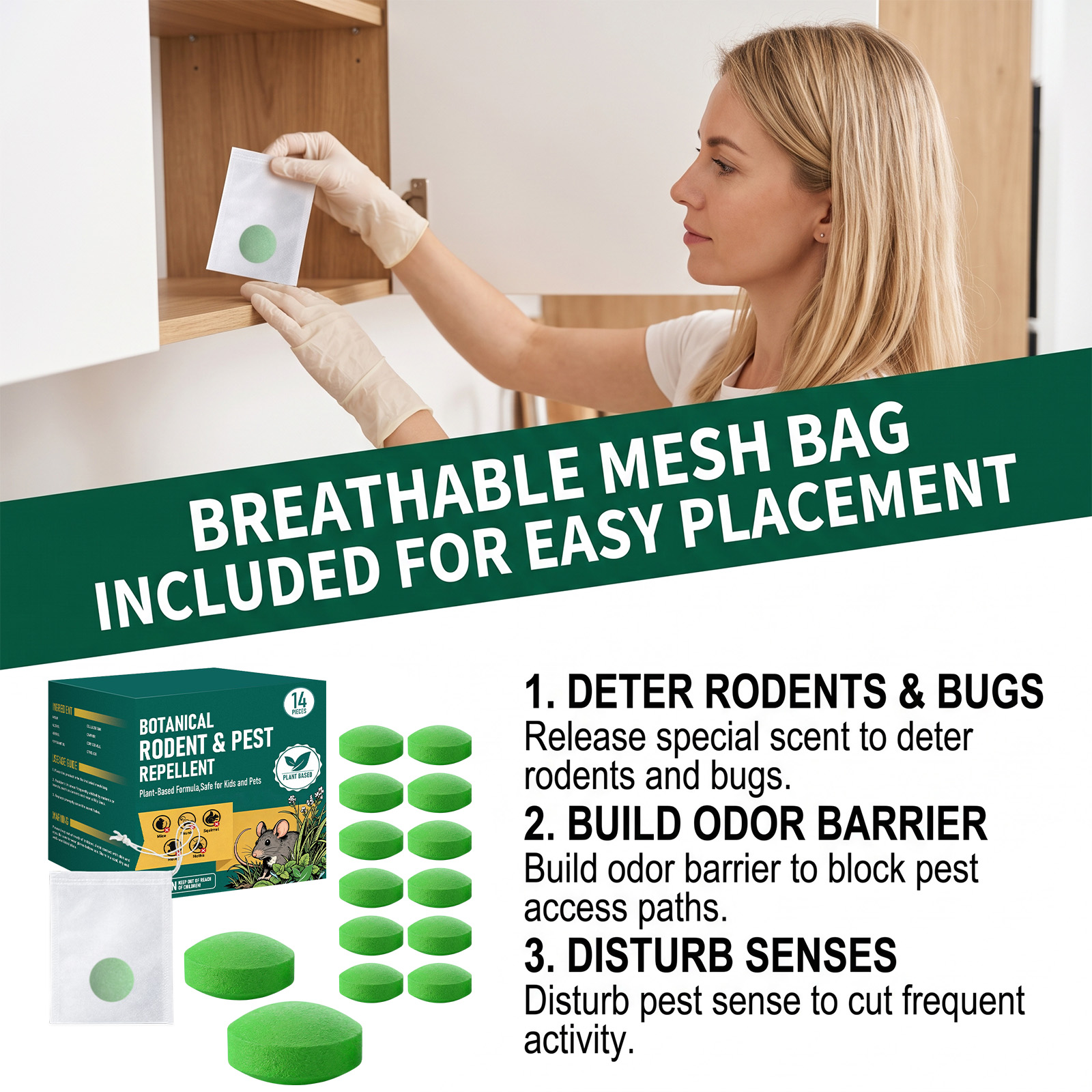 Insect Rat Repellent Pills Daily Indoor Outdoor Convenient Smell Drive Pest Anti Gnaw Repellent Pellets