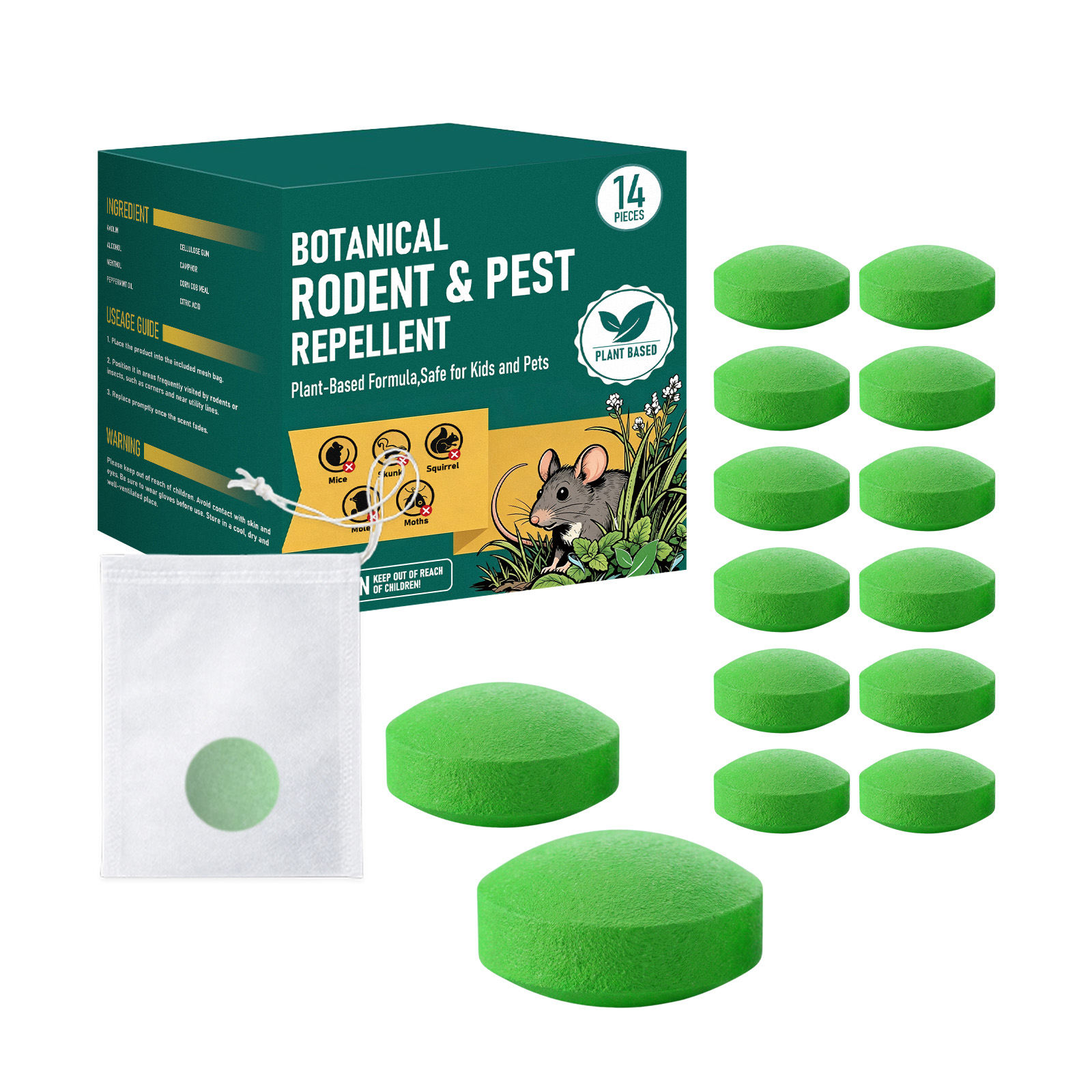 Insect Rat Repellent Pills Daily Indoor Outdoor Convenient Smell Drive Pest Anti Gnaw Repellent Pellets