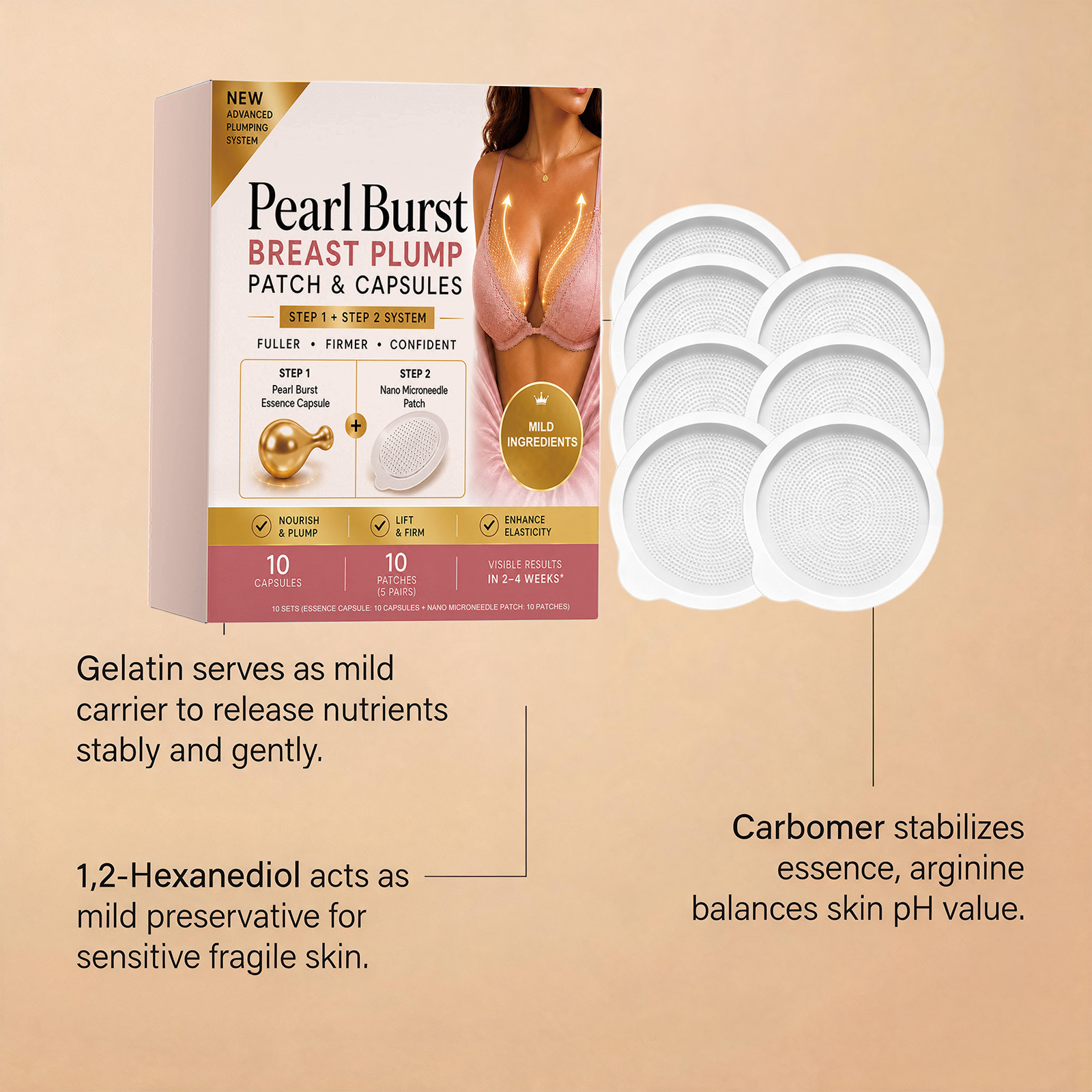 Chest Care Essence Patch Moisturizing Silky Skin Elastic Gentle Skin Friendly Breathable Fitting Nursing Slice