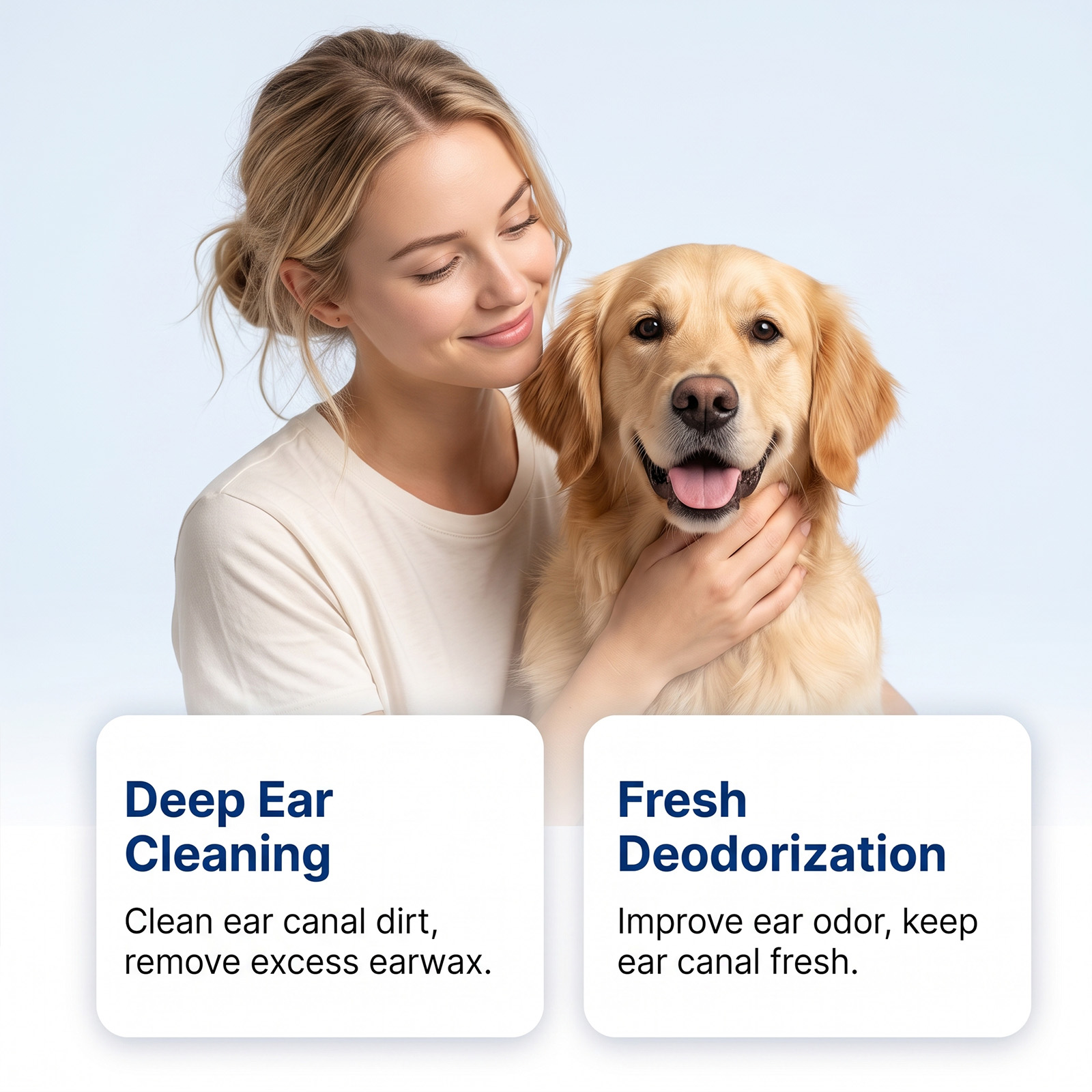 Pet Ear Cleansing Liquid Gentle Cleans Ear Canal Refreshing Comfort Daily Care For Cats And Dogs