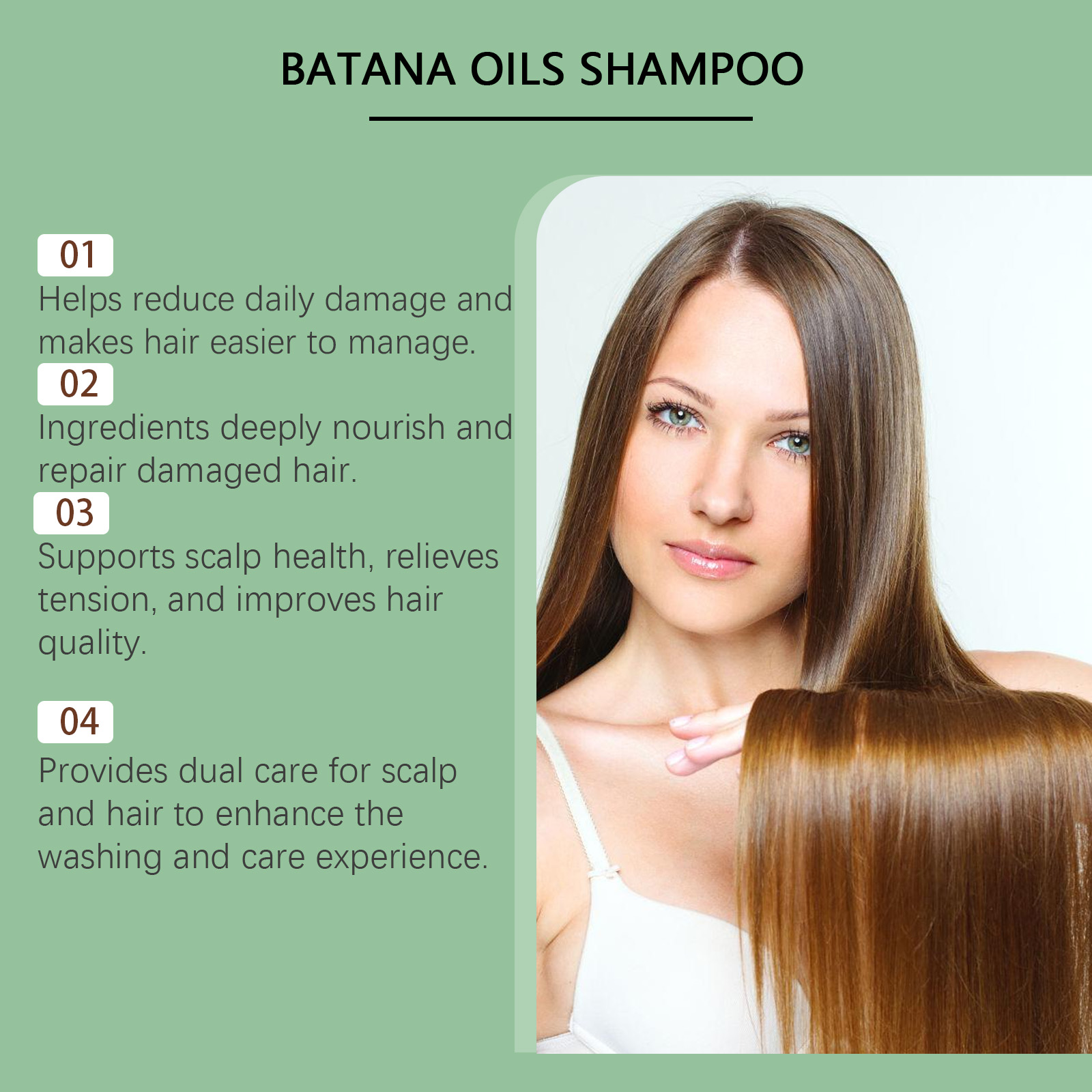 Batana Oil Shampoo with Rosemary Extract Repairs Split Ends Reduces Hair Breakage