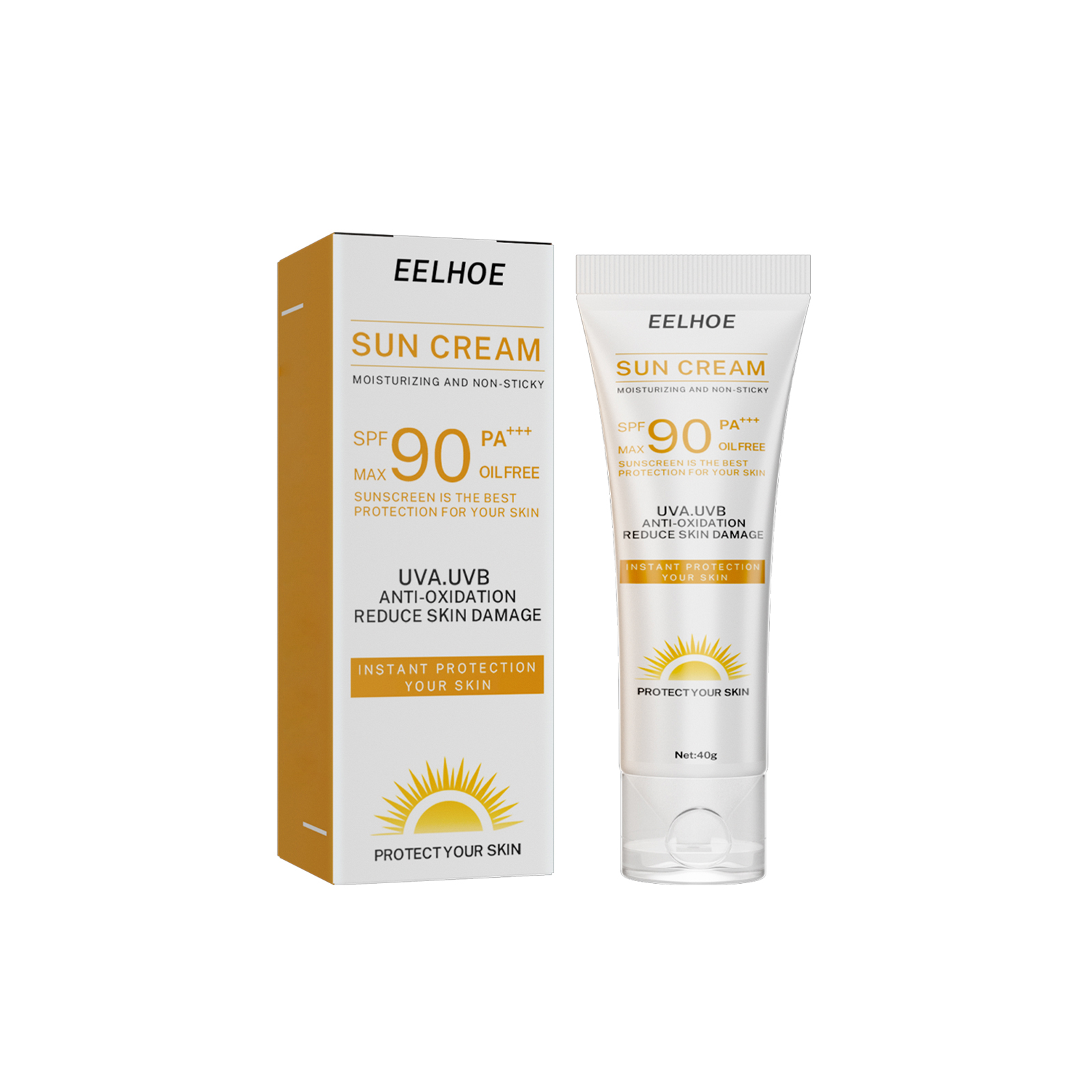 Protective Sunscreen Shield Cream For Face And Body Lightweight Non Greasy Daily UV Defense Moisturizing Care