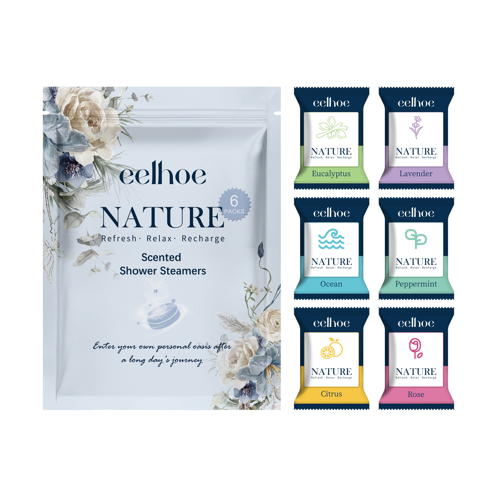 Shower Steamers Set Deep Cleansing Moisturizing Aromatherapy With Six Relaxing Scents For Bathroom Spa Experience 6 Pack