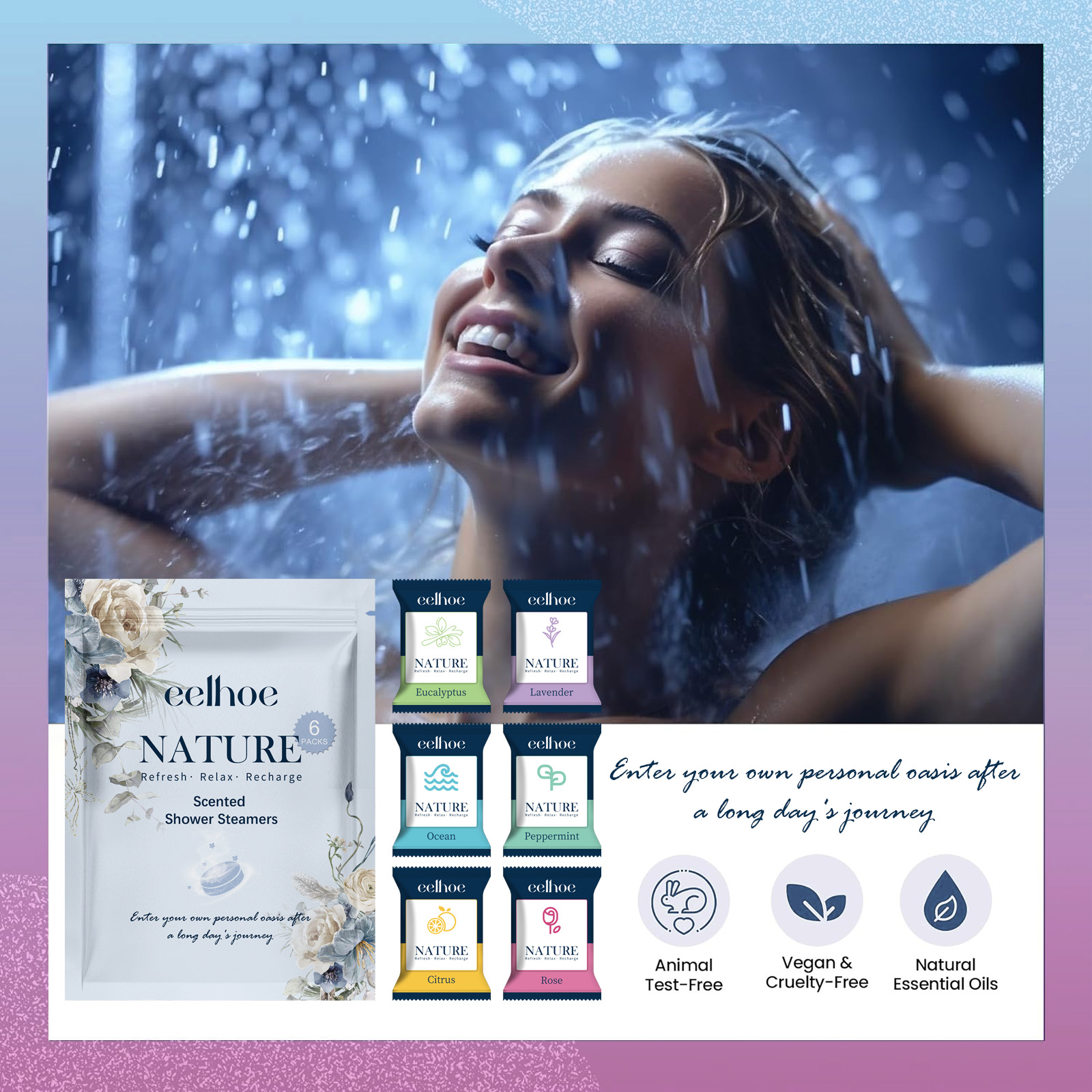 Shower Steamers Set Deep Cleansing Moisturizing Aromatherapy With Six Relaxing Scents For Bathroom Spa Experience 6 Pack